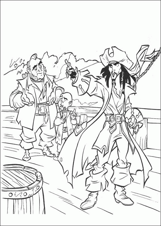 Plansa de colorat cu Pirati 69 66